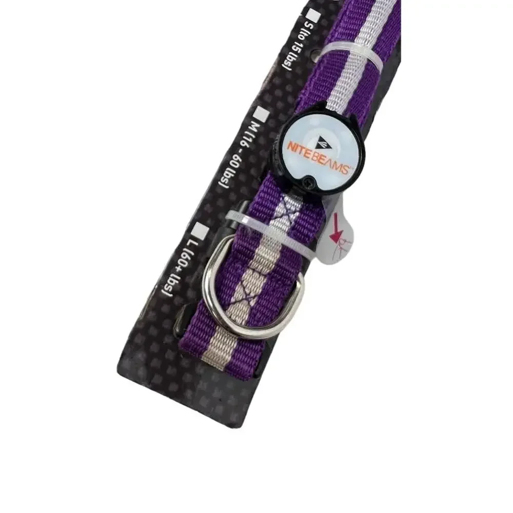 NiteBeams Purple LED Lighted‎ Pet Collar 13
